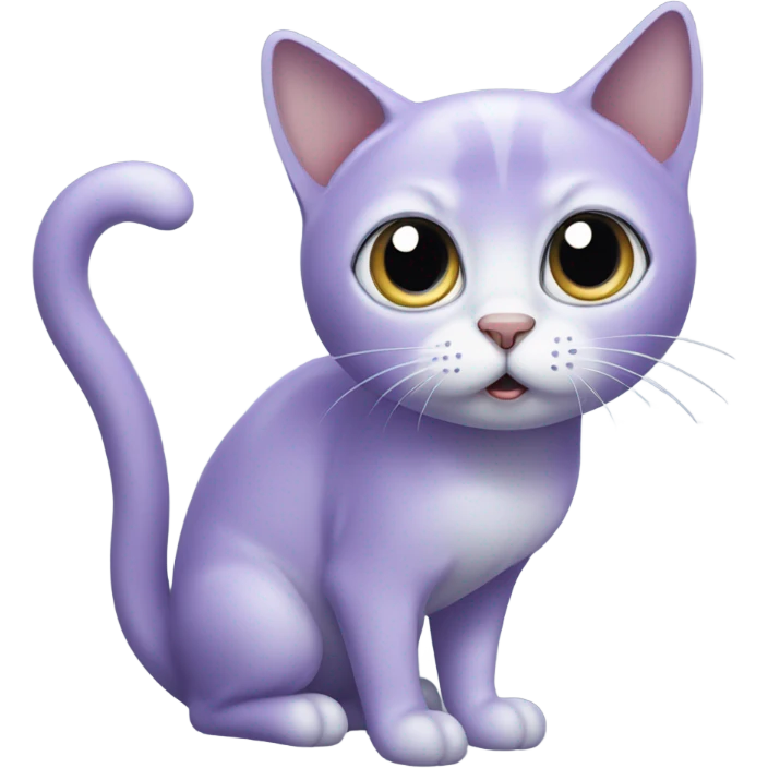 lavender cat emoji getting bonked emoji