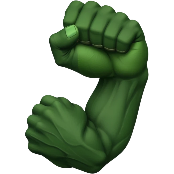 green arm with clenched fist  emoji