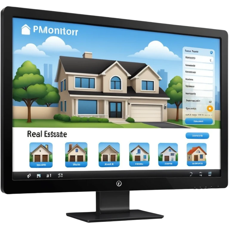 A pc monitor  real estate site emoji