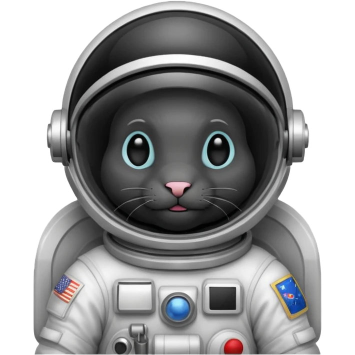 black rabbit astronaut emoji
