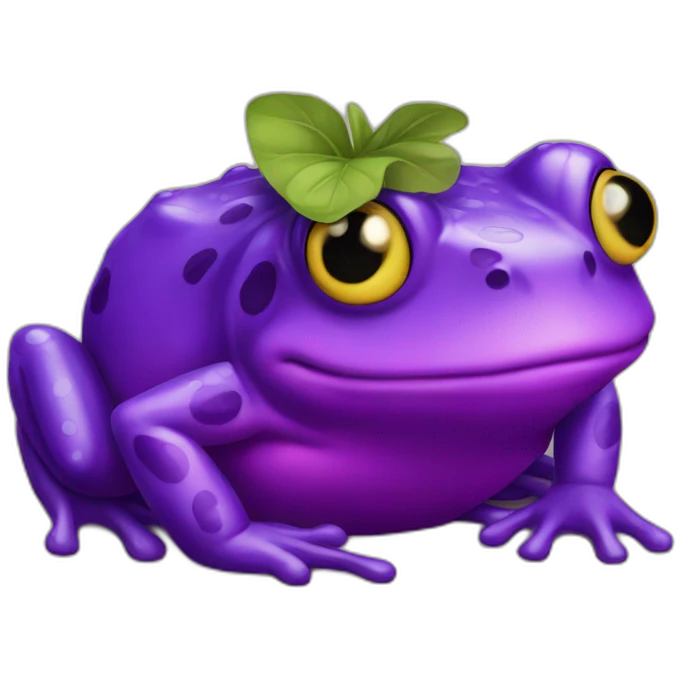 sneaky purple frog emoji