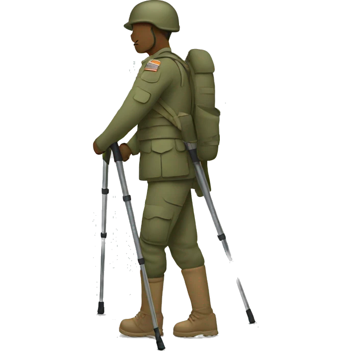 soldier on crutches emoji