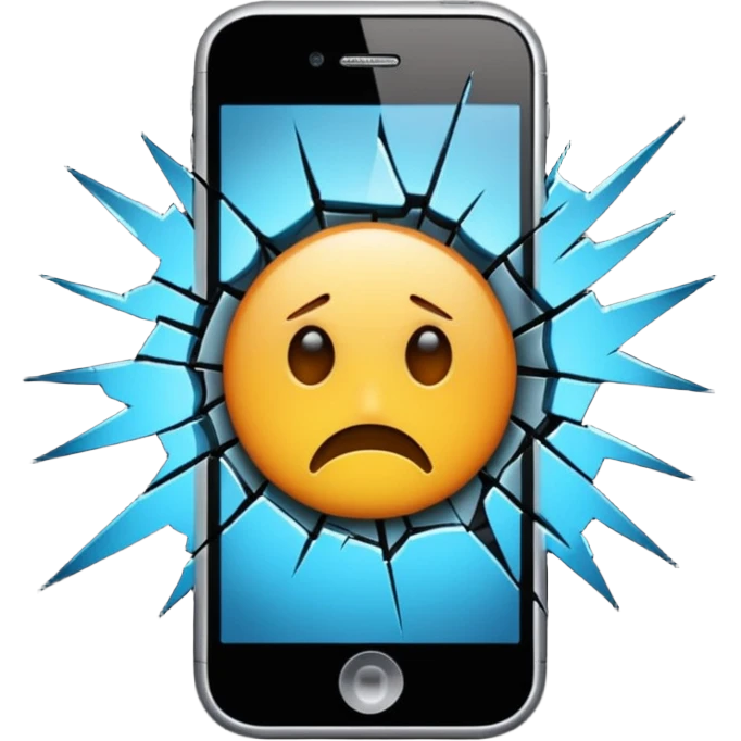 Phone screen cracked emoji