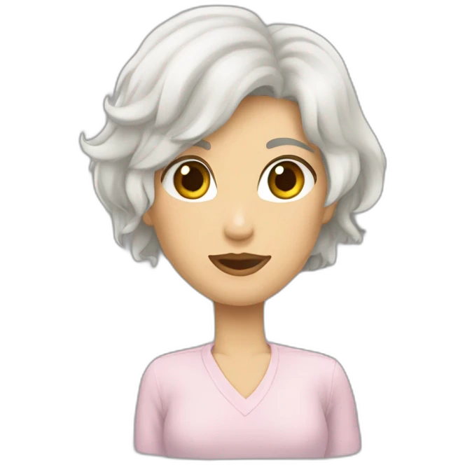 девушка с темными волосами в наушниках emoji