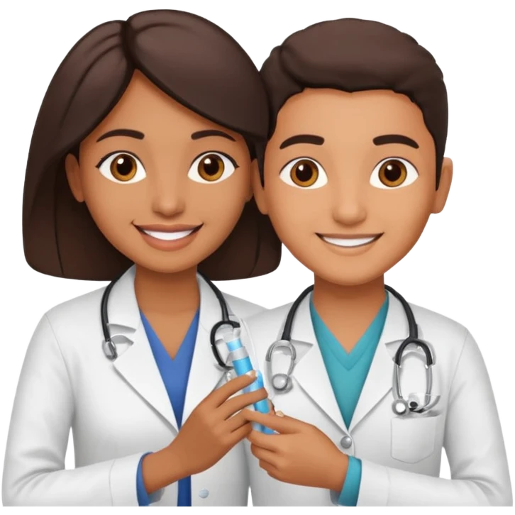 doctor makes a vaccine to woman
 emoji