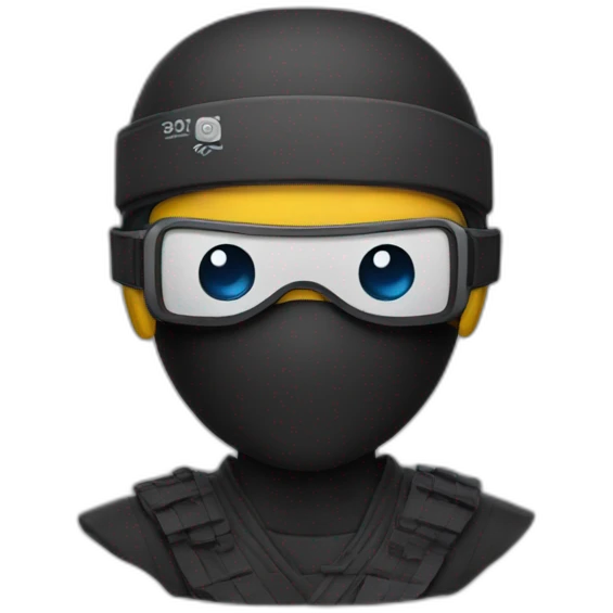 Ninja wearing VR headset emoji