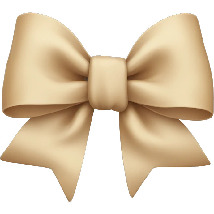 beige bow emoji