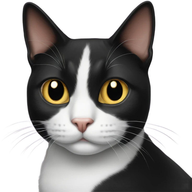 Tuxedo cat emoji