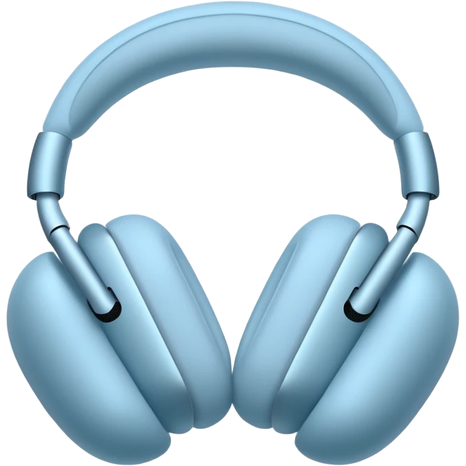 Airpods max light blue emoji