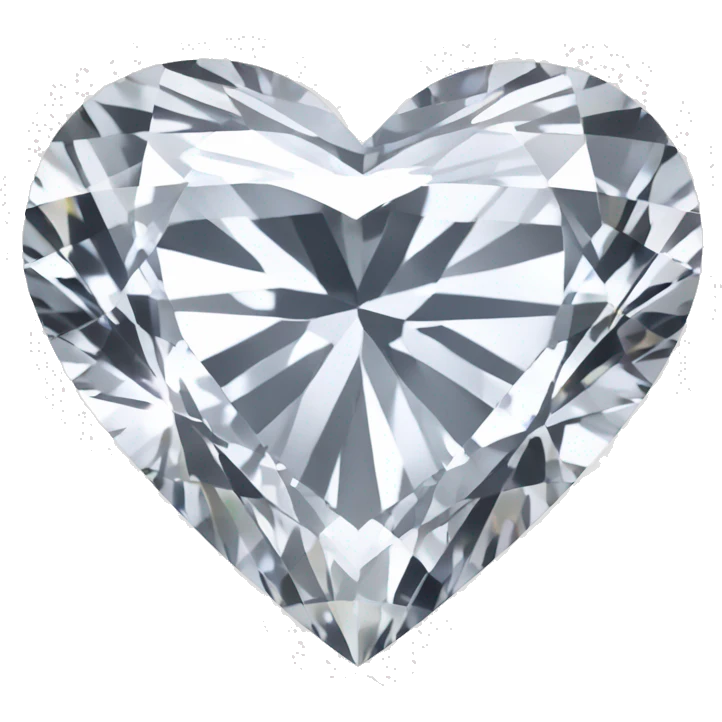 Heart shaped 56-carat white diamond emoji