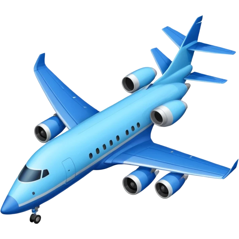 a cj2 jet plane two engines in the back no engine under light blue  the wingsthe solid color dark blue emoji