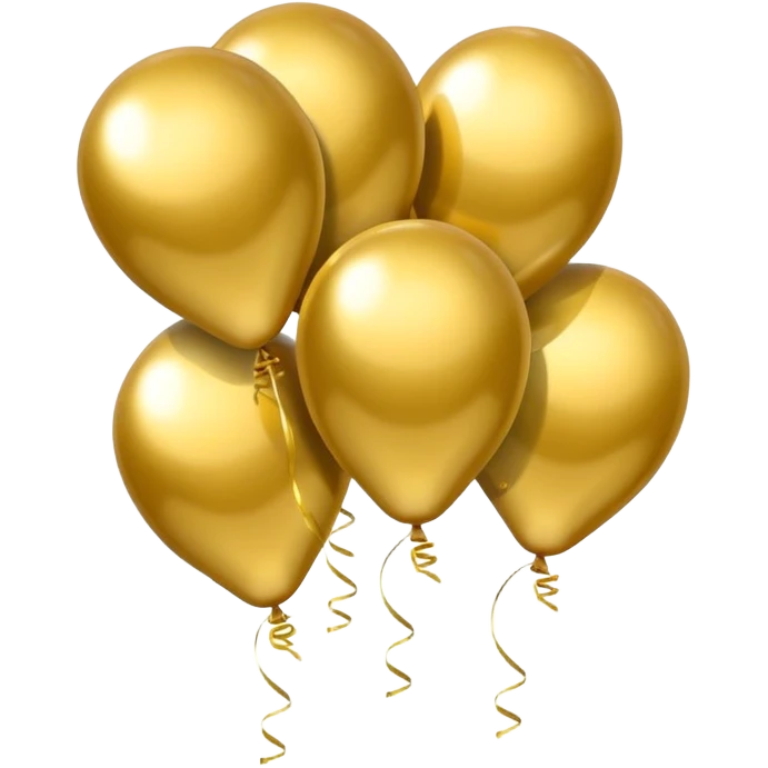 5 gold balloons emoji