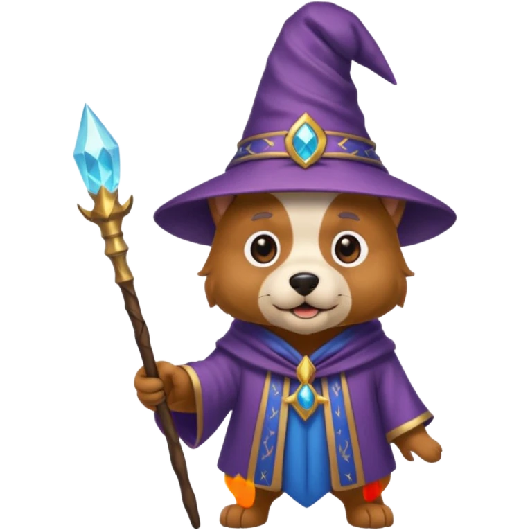 Dog wizard emoji