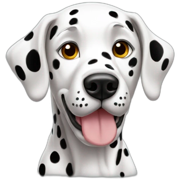 Dalmatien avec un os emoji