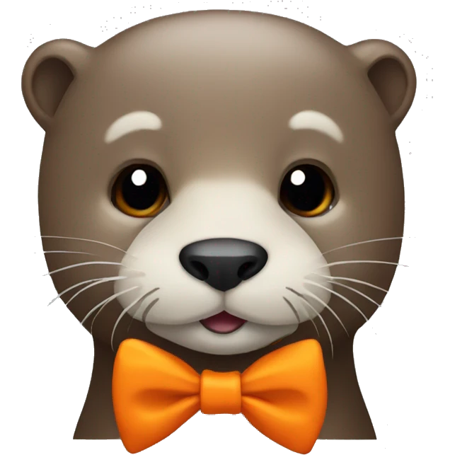 otter with a orange bow tie  emoji