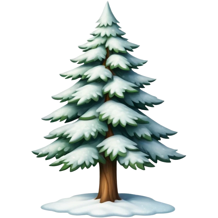 Tree with snow  emoji