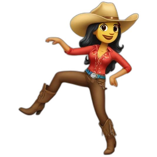 dancing salsa girl cowboy emoji