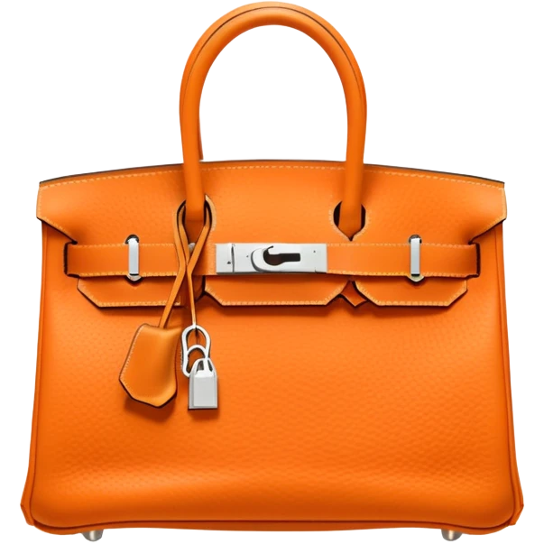 front soft orange hermes birkin bag emoji