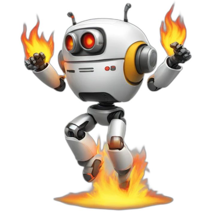 Dancing firefigther robot emoji
