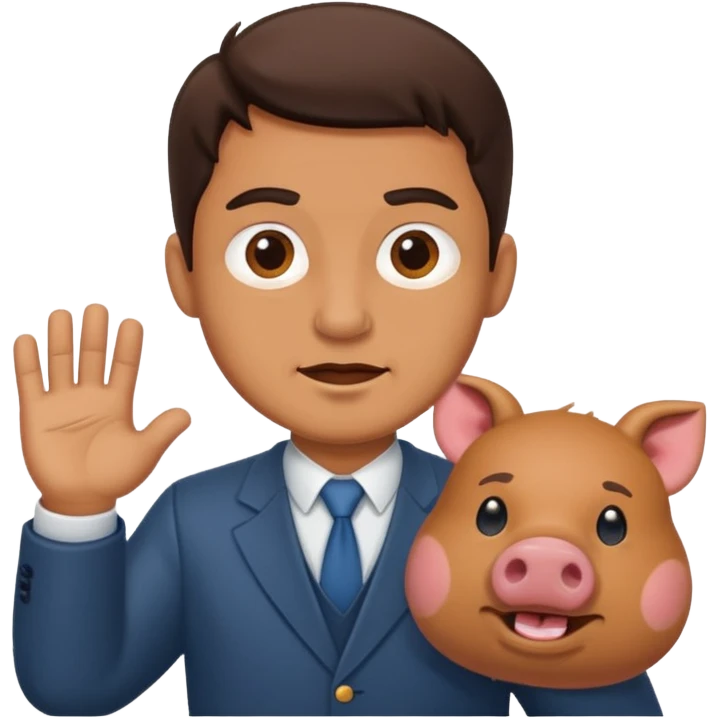 Man slapping his hog emoji