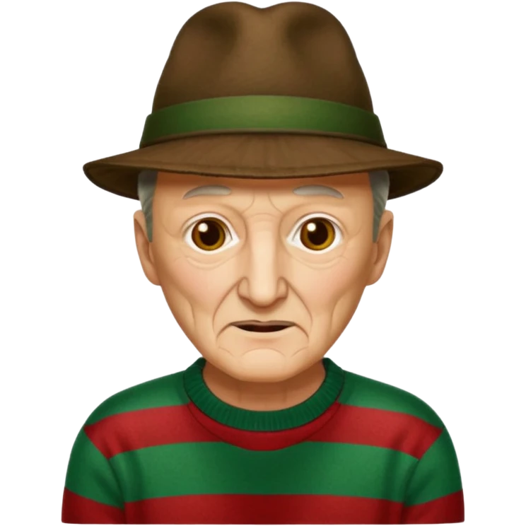 Robert Englund as Freddy Krueger with brown hat emoji