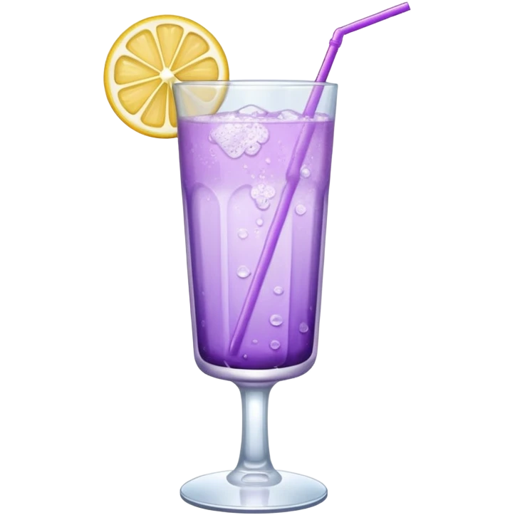 Cocktail light purple with high glass emoji