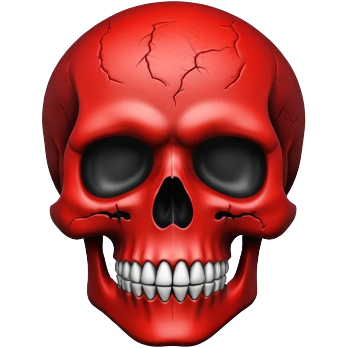 skull with red and black colors emoji