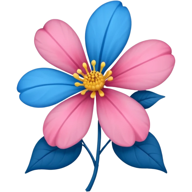 Apena faça uma Flor de uma cor azul q nem uma rosa mucha emoji