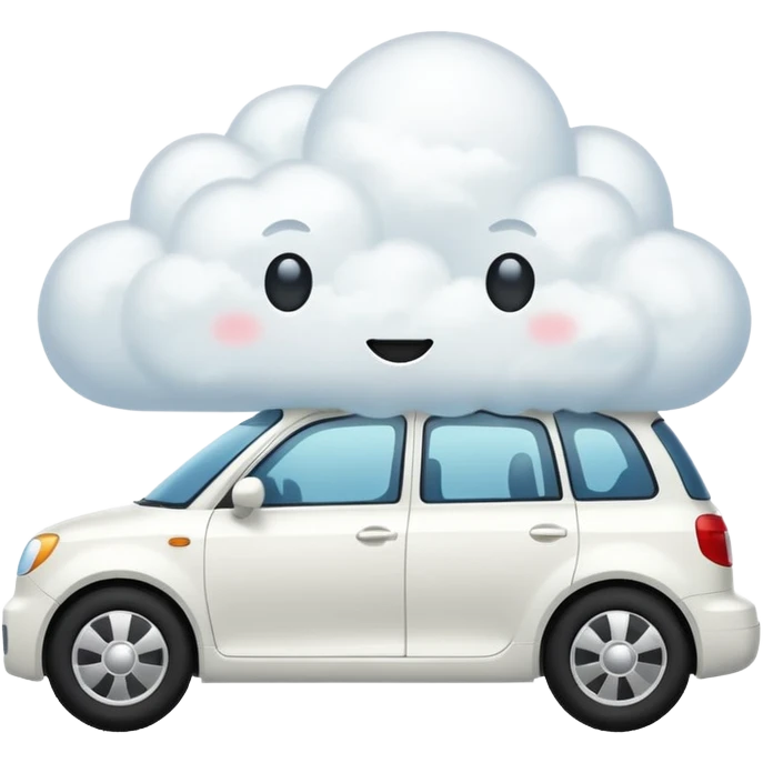 a vehicle made out of cloud  emoji