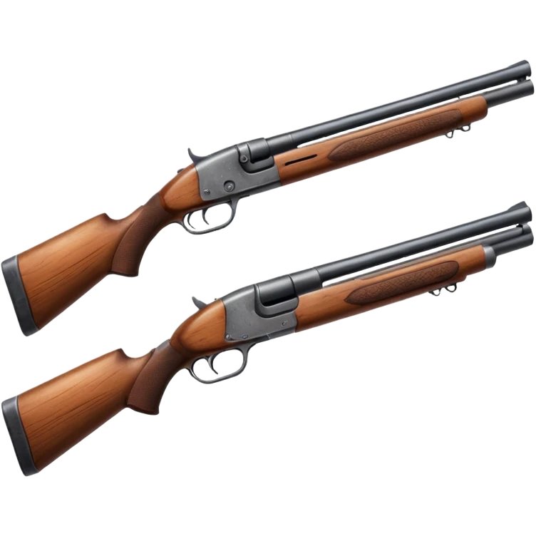 double barrel shotgun side by side barrels emoji