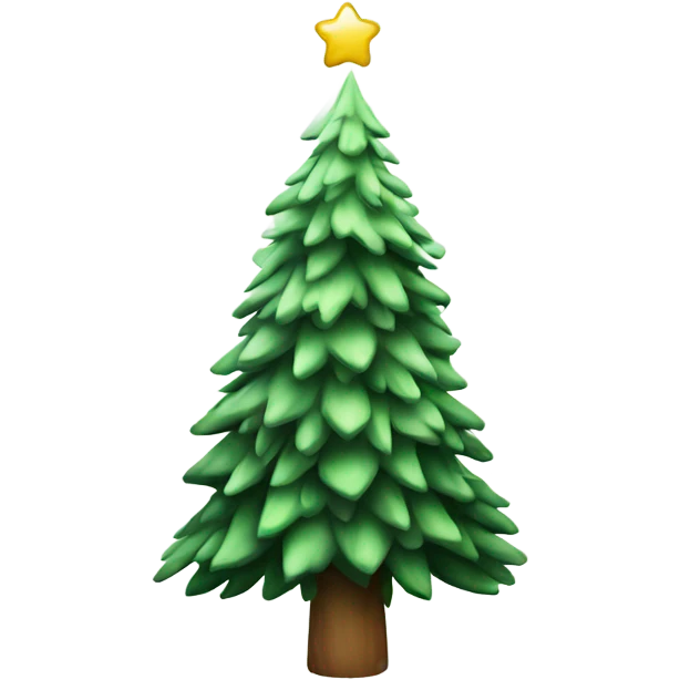  actual white fir christmas tree isolated.  emoji