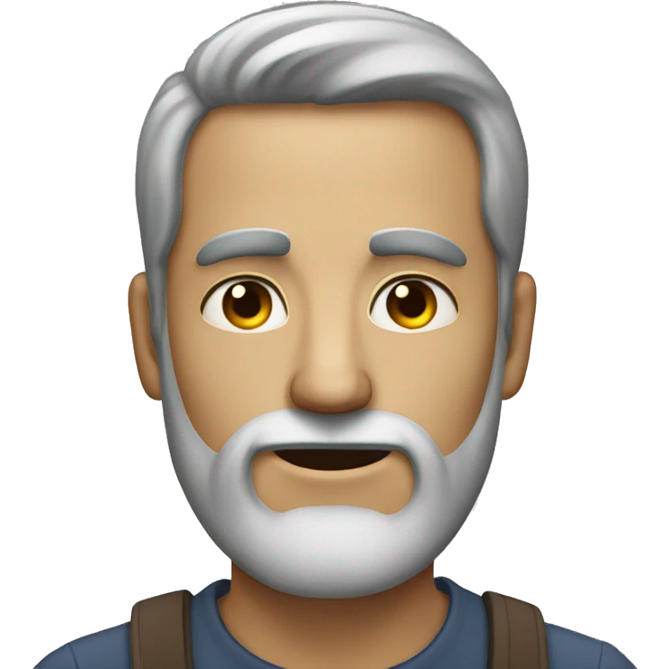 a narrow-eyed man with a beard emoji