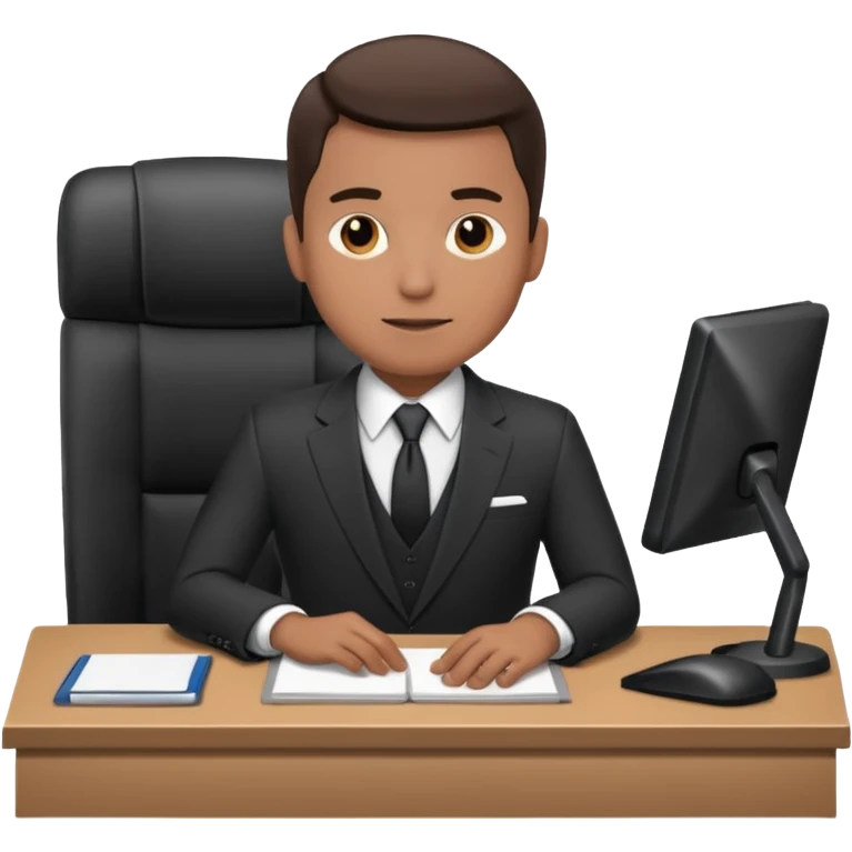 un recruteur à son bureau (l'image est tourné de 3/4) je veux une image qui soit de 3/4
 emoji