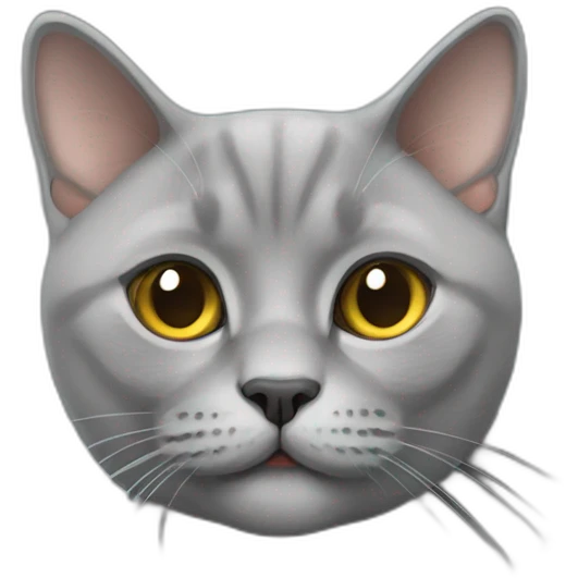 Grey British Cat Maxik emoji