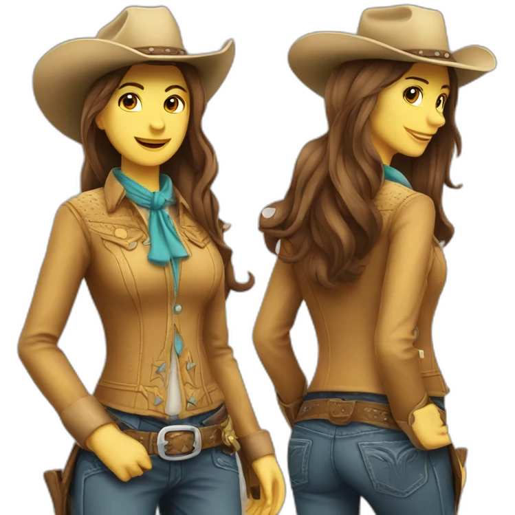 Cowgirl a cheval emoji