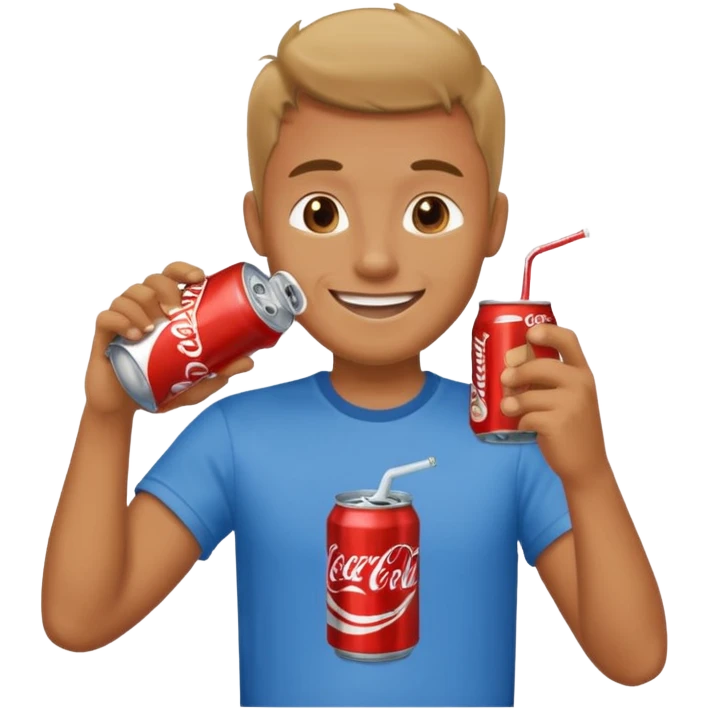 Man Drinking Soda Emoji emoji