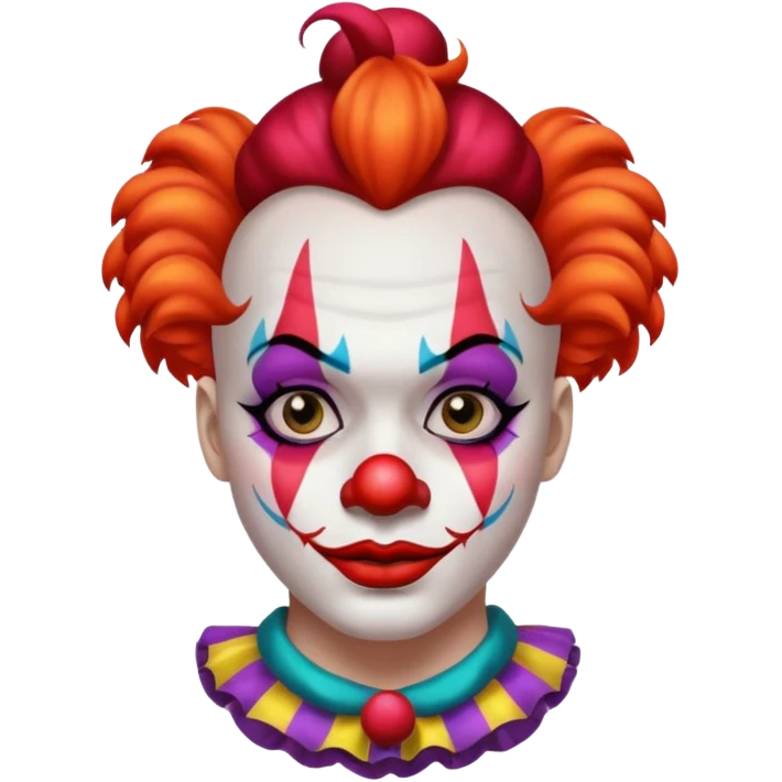 clown with black tattoos emoji