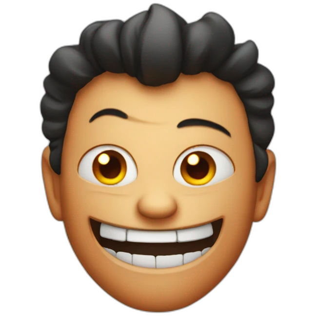 a devil with a evil smile emoji