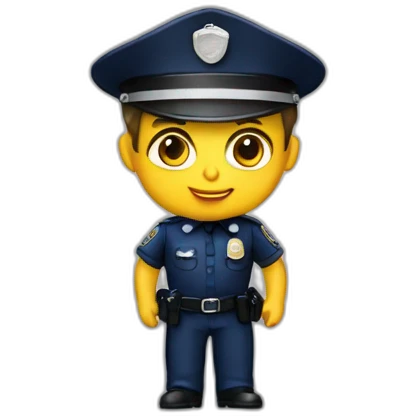 La Roca vestido de policia emoji