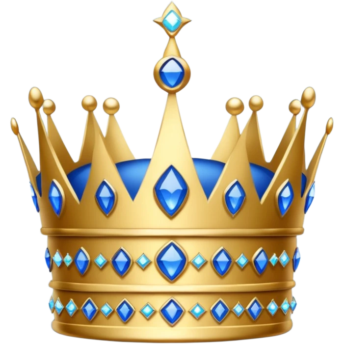 crown blue emoji