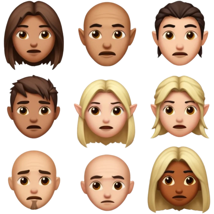 Characters from world of warcraft in different emotion emoji