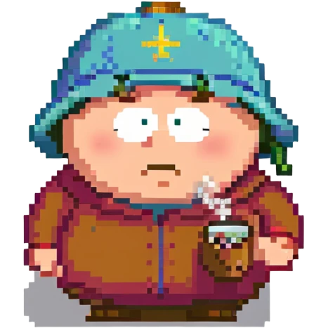Eric Cartman from South Park smoking emoji
