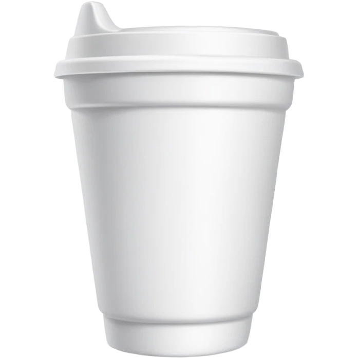 one styrofoam cup stacked inside another styrofoam cup emoji
