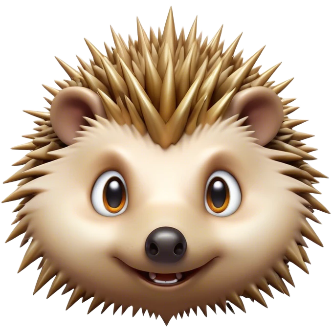 Cinematic Comical Hedgehog Portrait Emoji, Head tilted dramatically with an exaggeratedly surprised expression and wide, comically expressive eyes, featuring a small, spiky body with quills that seem to dance with playful energy, Simplified yet hilariously expressive features, highly detailed, glowing with a slightly sassy woodland glow, high shine, dramatic yet playful, stylized with an air of cheeky hedgehog mischief, soft glowing outline, capturing the essence of a meme-worthy hedgehog that looks ready to roll its way into viral fame! emoji