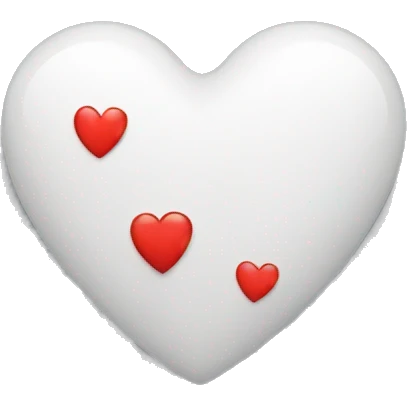 White heart, red heart, love emoji