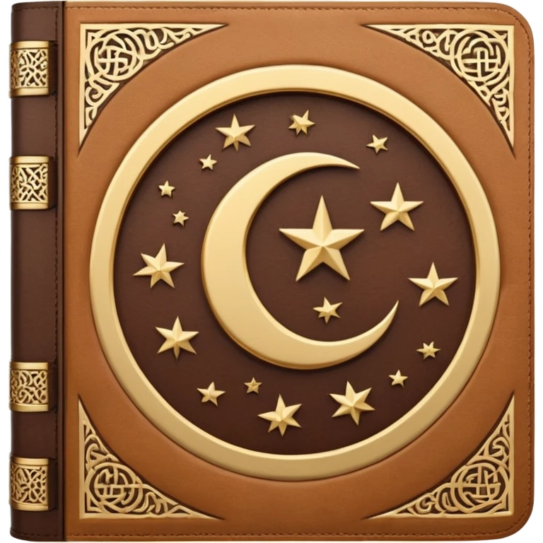 Closed Quran with the Islamic Symbol on it (moon and star) emoji