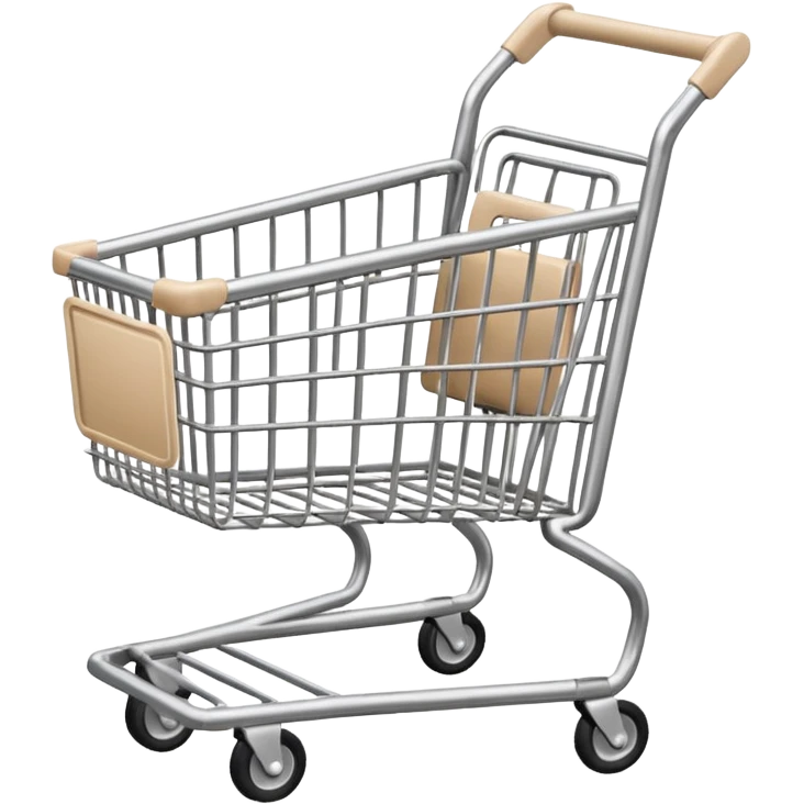 Beige shopping cart  emoji