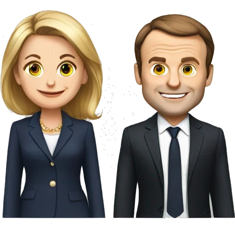 Macron et Brigitte  emoji