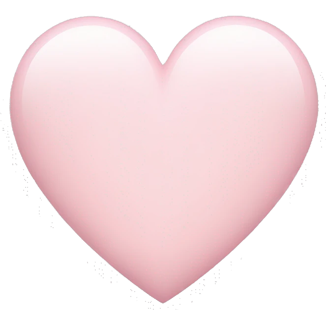 Pale pink heart emoji