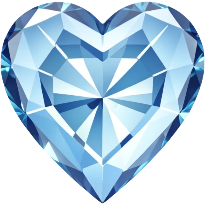 хрустальное прозрачное  сердце  с гранями emoji